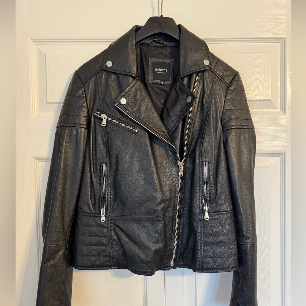 Barney’s leather jacket